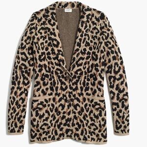 J. Crew Leopard Sweater blazer SZ 2x